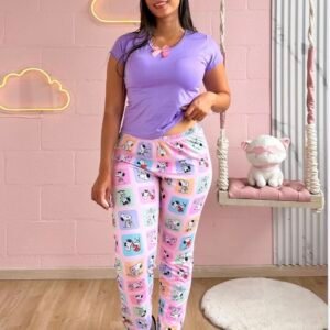 Pijama Cómoda Snoopy Lila de Alexandra Muñoz Pijamas.